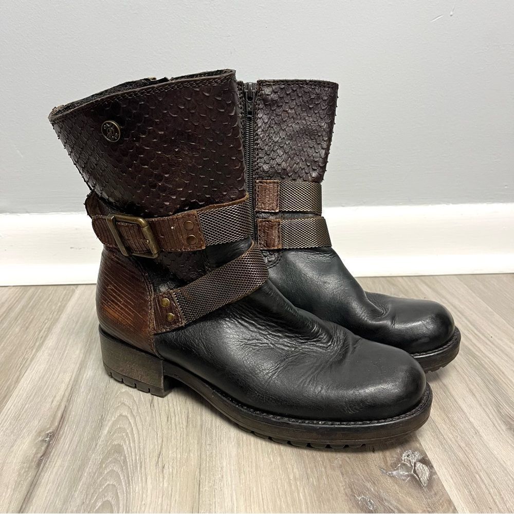 CafeNOIR Brown Leather Boots in Size 39